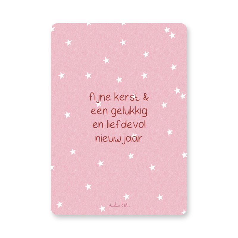 Kaart - Starry Night (roze)