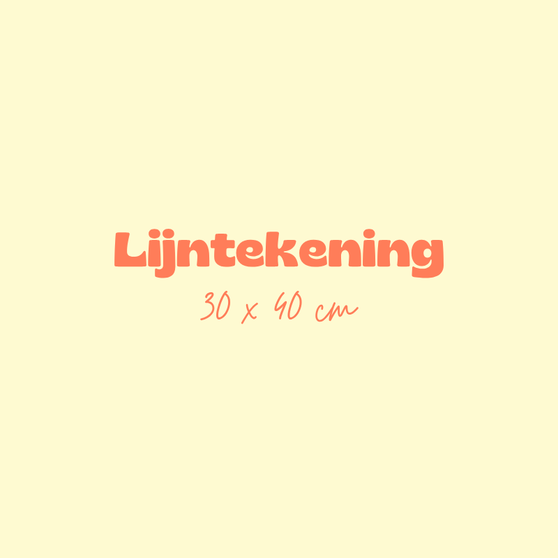 Poster Lijntekening - 30 x 40 cm