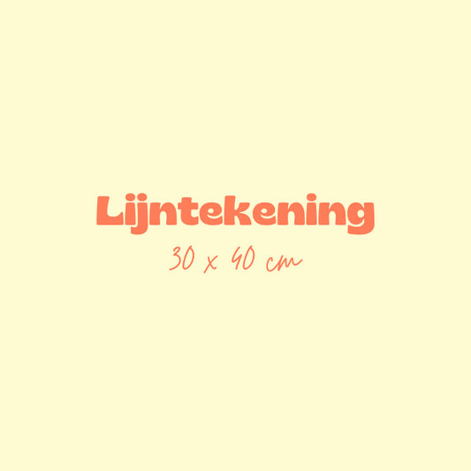 Poster Lijntekening - 30 x 40 cm