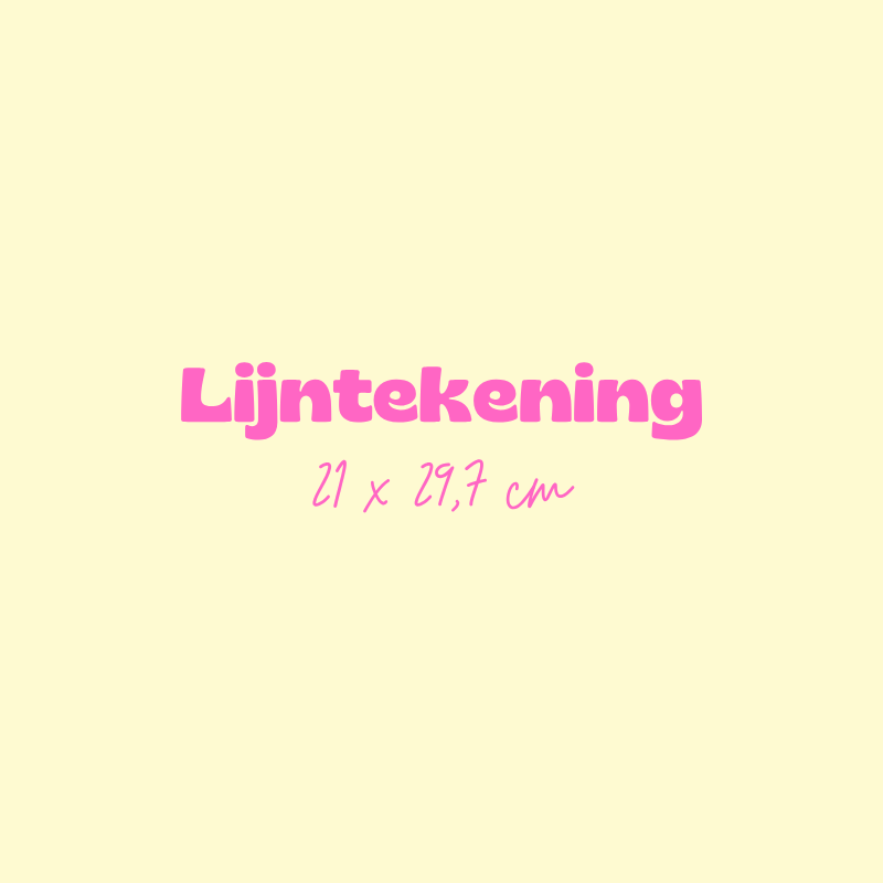 Poster Lijntekening - 21 x 29,7 cm (A4)