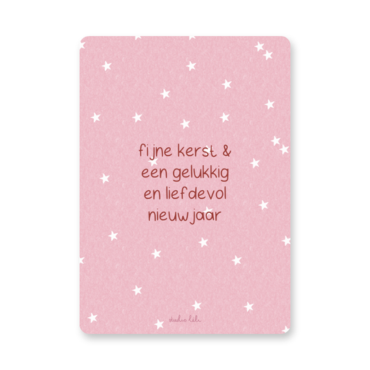 Kaart - Starry Night (roze)