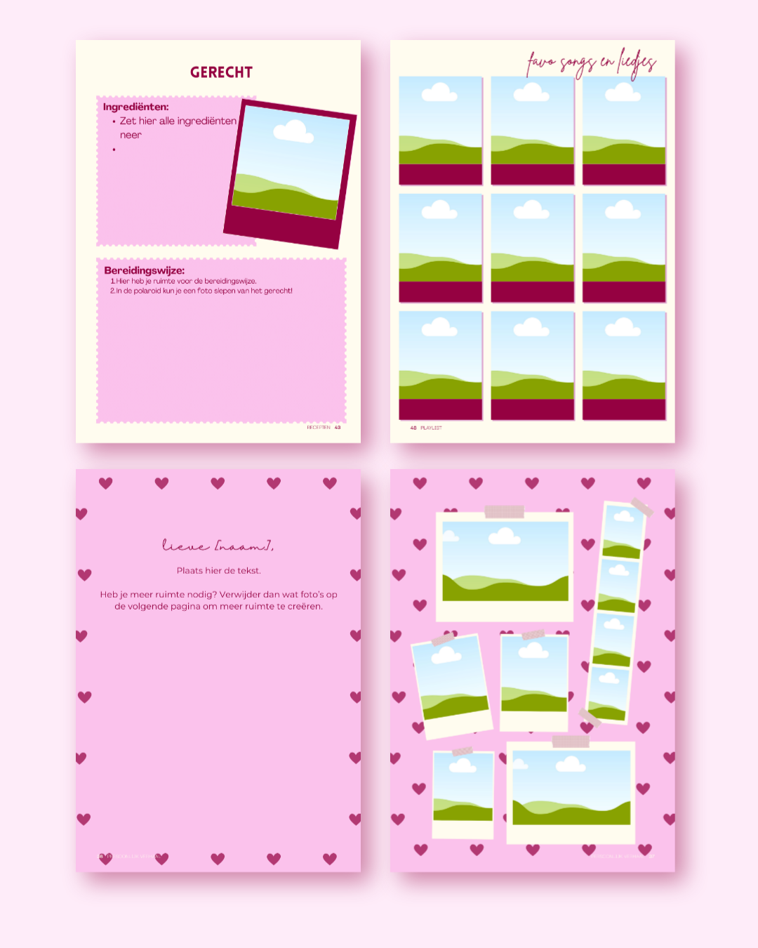 Template Birthday Magazine - Burgundy/Pink