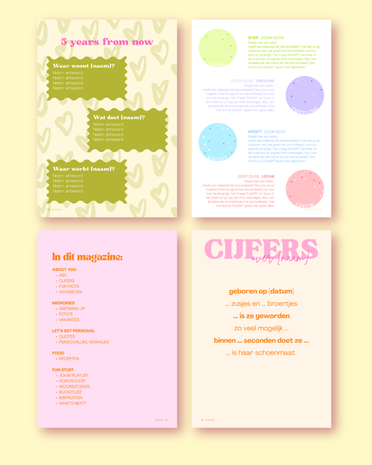 Template Birthday Magazine - Colorful