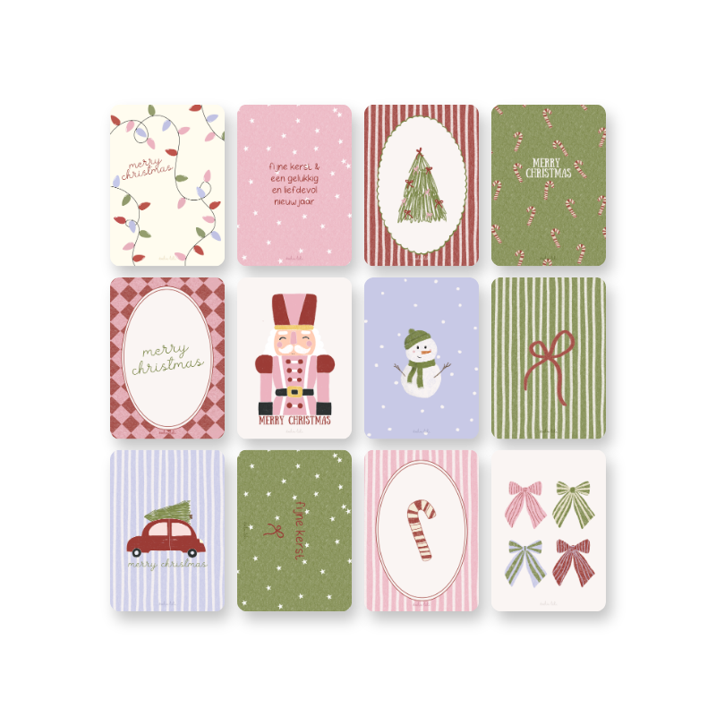 Kerstkaarten - set van 12