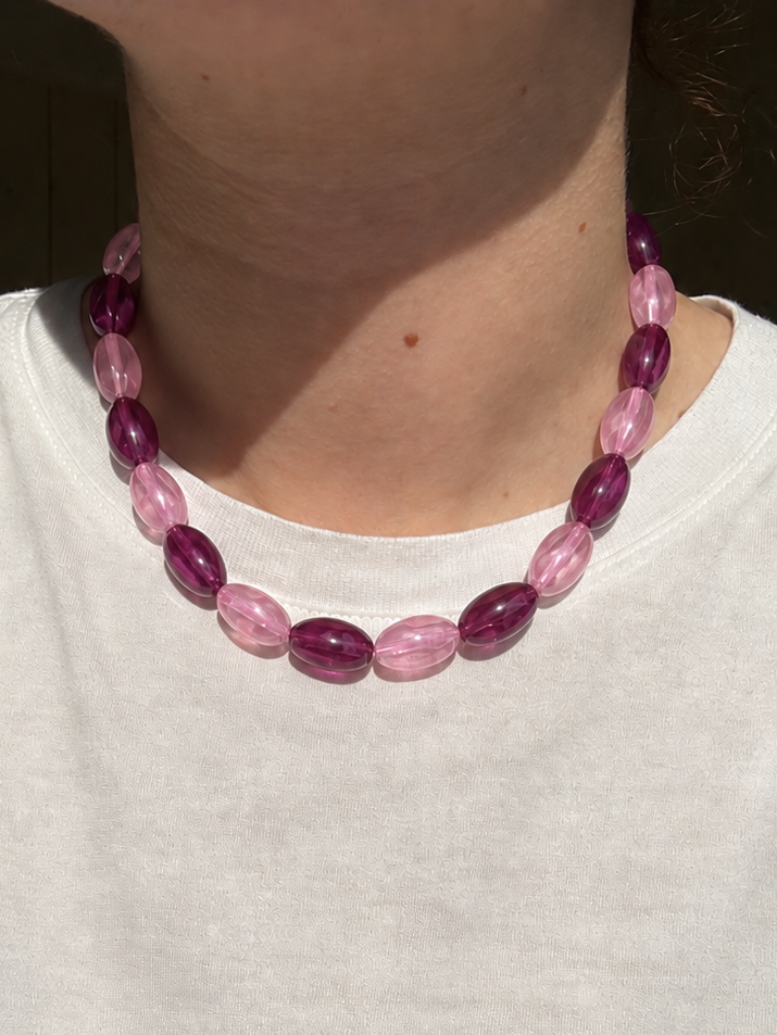 Ketting - roze & paars