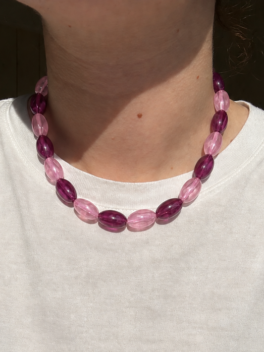 Ketting - roze & paars